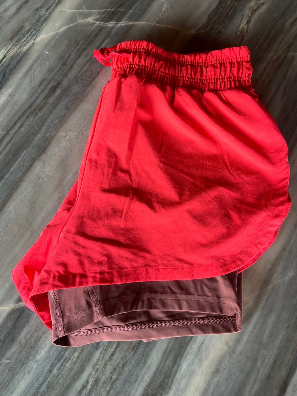 Gymshark Pink Coral Athletic Shorts With Inner Layer